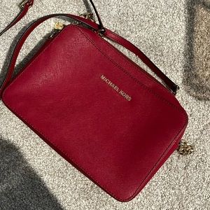 Michael Kors Red Crossbody Purse